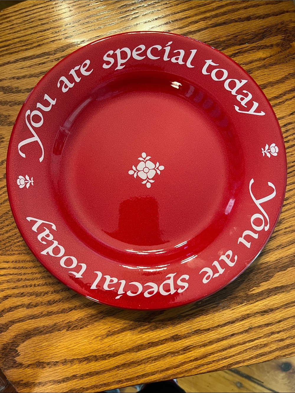 Waechtersbach "You Are Special Today” Red Plate Celebration Dish